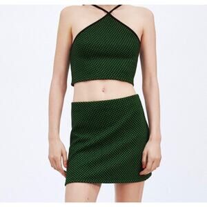 ZARA Jacquard Knit Mini Skirt Set Size Large NWT